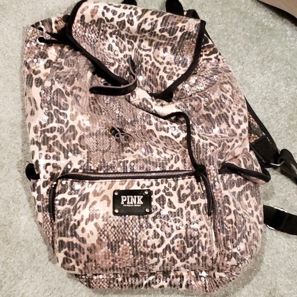 Victoria Secret PINK  sequined backpack - Picture 1 of 2